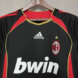 AC Milan 2006/07 Vintage Retro Black Third Away Long Sleeve Jersey