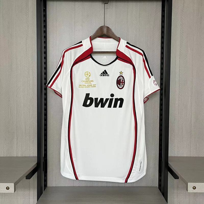 AC Milan 2006/07 Vintage Retro White Away Jersey