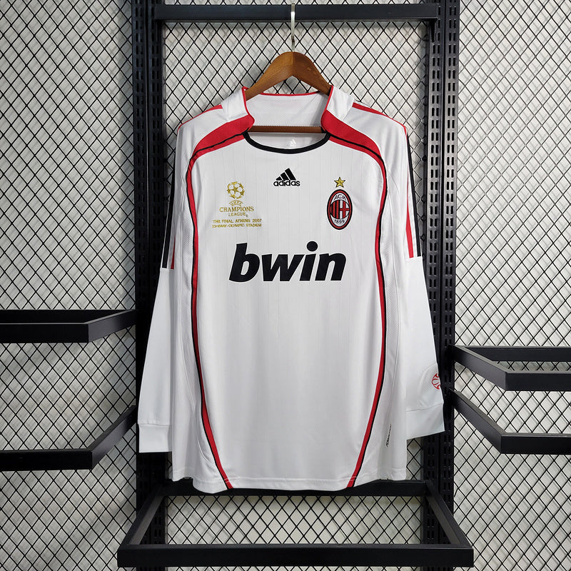 AC Milan 2006/07 Vintage Retro White Away Long Sleeve Jersey