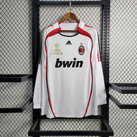 AC Milan 2006/07 Vintage Retro White Away Long Sleeve Jersey