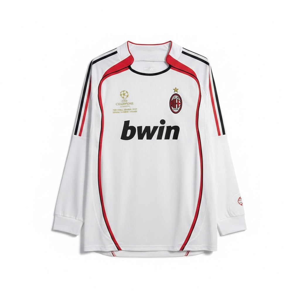 AC Milan 2006/07 Vintage Retro White Away Long Sleeve Jersey