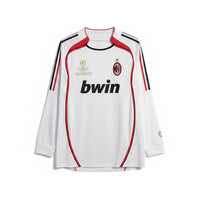 AC Milan 2006/07 Vintage Retro White Away Long Sleeve Jersey