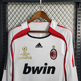 AC Milan 2006/07 Vintage Retro White Away Long Sleeve Jersey