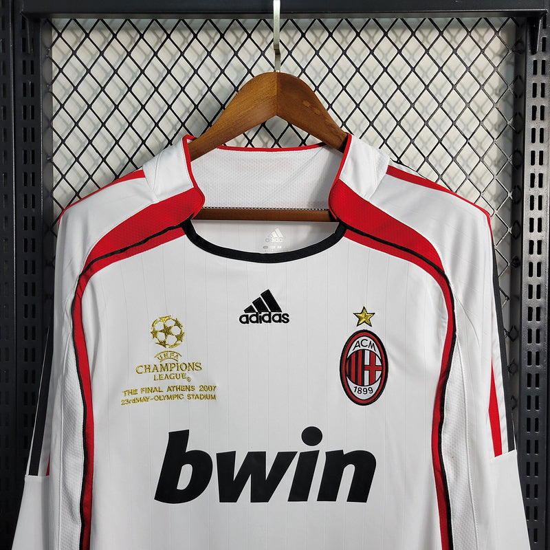 AC Milan 2006/07 Vintage Retro White Away Long Sleeve Jersey