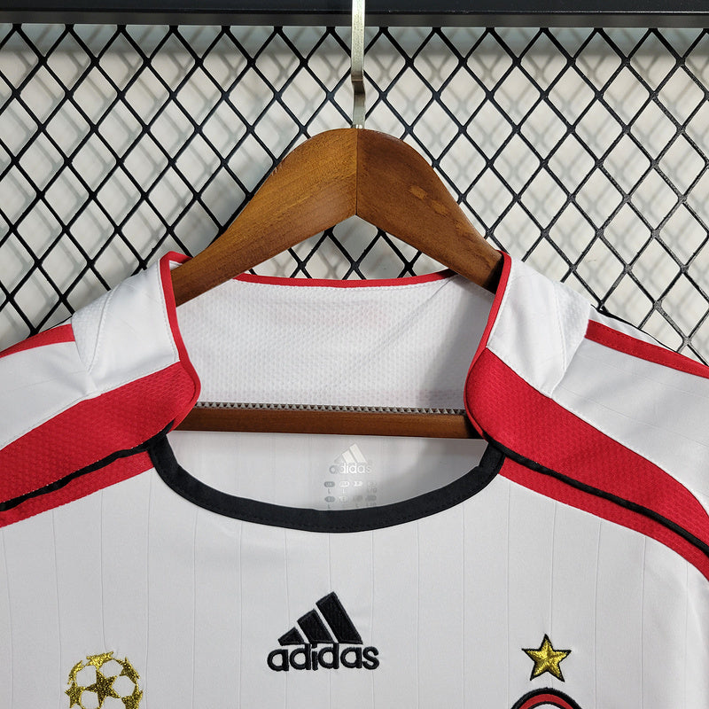 AC Milan 2006/07 Vintage Retro White Away Long Sleeve Jersey