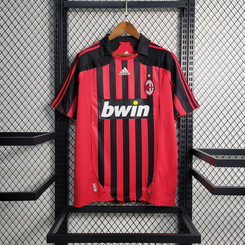 AC Milan 2007/08 Retro Red/Black Home Jersey