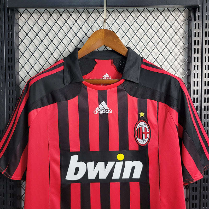 AC Milan 2007/08 Retro Red/Black Home Jersey