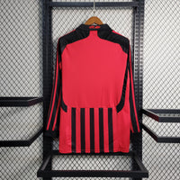 AC Milan 2007/08 Retro Red/Black Home Long Sleeve Jersey