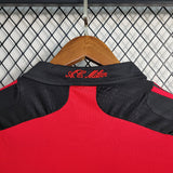 AC Milan 2007/08 Retro Red/Black Home Long Sleeve Jersey