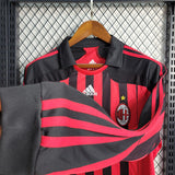 AC Milan 2007/08 Retro Red/Black Home Long Sleeve Jersey