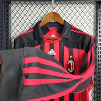 AC Milan 2007/08 Retro Red/Black Home Long Sleeve Jersey