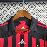 AC Milan 2007/08 Retro Red/Black Home Long Sleeve Jersey