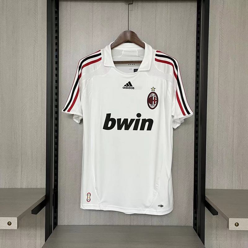 AC Milan 2007/08 Vintage Retro White Away Jersey