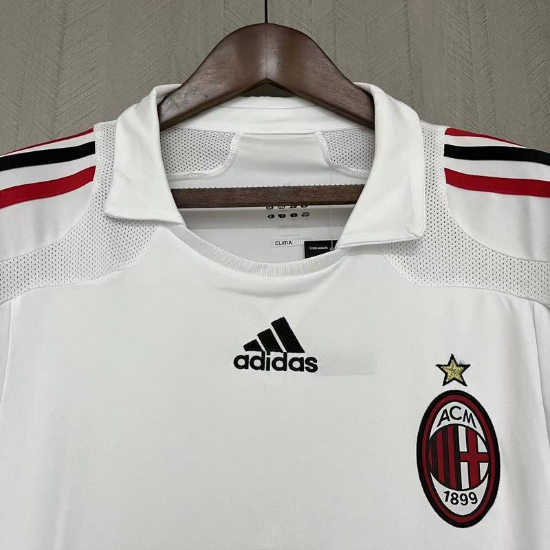 AC Milan 2007/08 Vintage Retro White Away Jersey