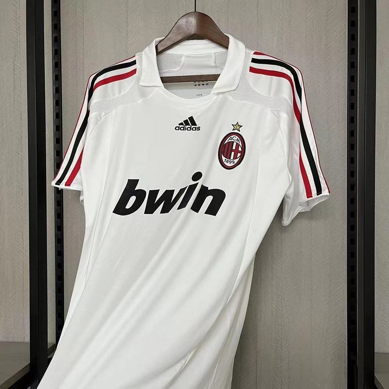 AC Milan 2007/08 Vintage Retro White Away Jersey