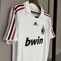 AC Milan 2007/08 Vintage Retro White Away Jersey