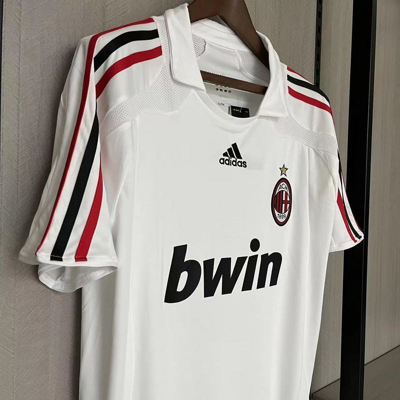 AC Milan 2007/08 Vintage Retro White Away Jersey
