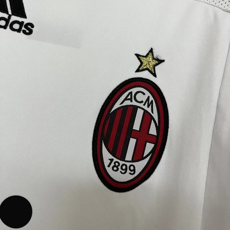 AC Milan 2007/08 Vintage Retro White Away Jersey