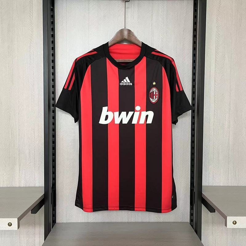 AC Milan 2008/09 Vintage Retro Red/Black Home Jersey