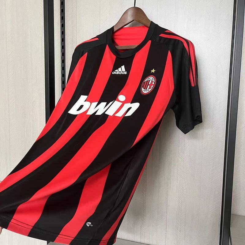 AC Milan 2008/09 Vintage Retro Red/Black Home Jersey