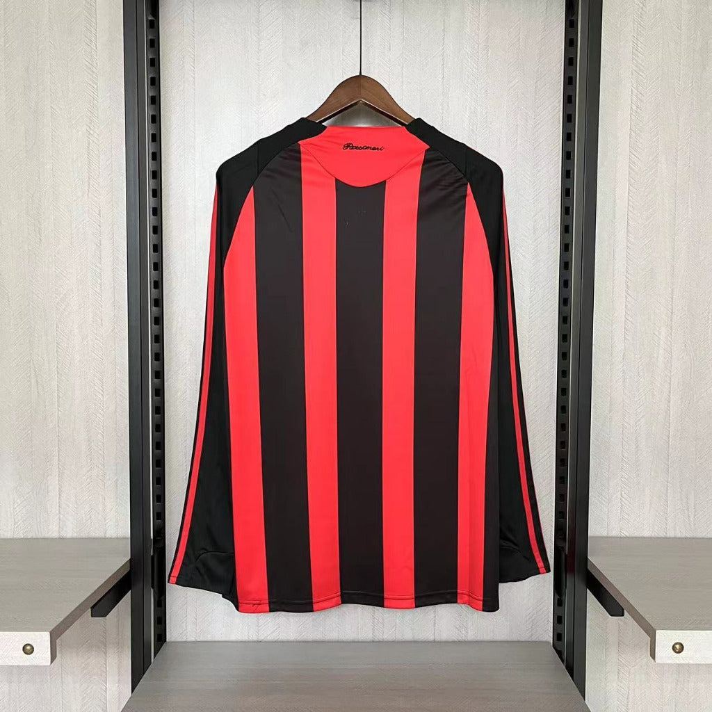 AC Milan 2008/09 Vintage Retro Red/Black Home Long Sleeve Jersey