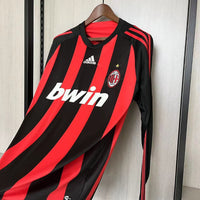 AC Milan 2008/09 Vintage Retro Red/Black Home Long Sleeve Jersey