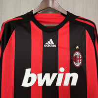 AC Milan 2008/09 Vintage Retro Red/Black Home Long Sleeve Jersey