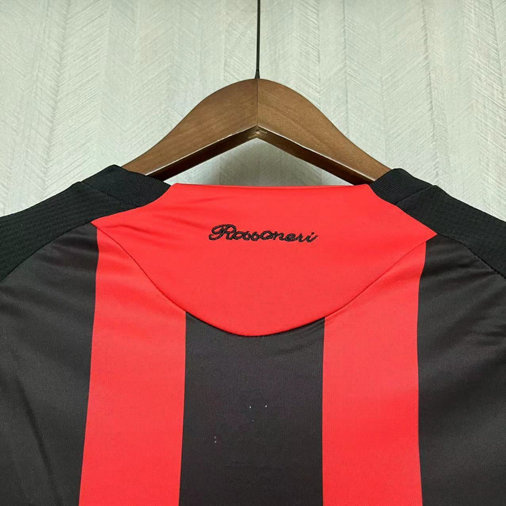AC Milan 2008/09 Vintage Retro Red/Black Home Long Sleeve Jersey