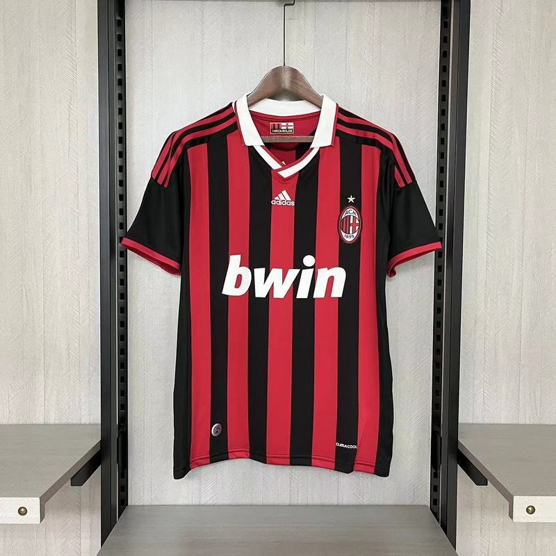 AC Milan 2009/10 Vintage Retro Red/Black Home Jersey