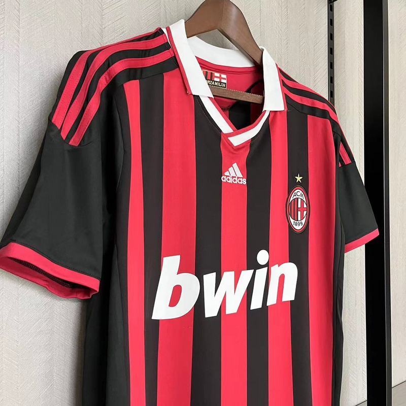 AC Milan 2009/10 Vintage Retro Red/Black Home Jersey