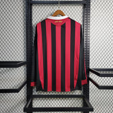 AC Milan 2009/10 Vintage Retro Red/Black Home Long Sleeve Jersey