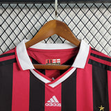 AC Milan 2009/10 Vintage Retro Red/Black Home Long Sleeve Jersey