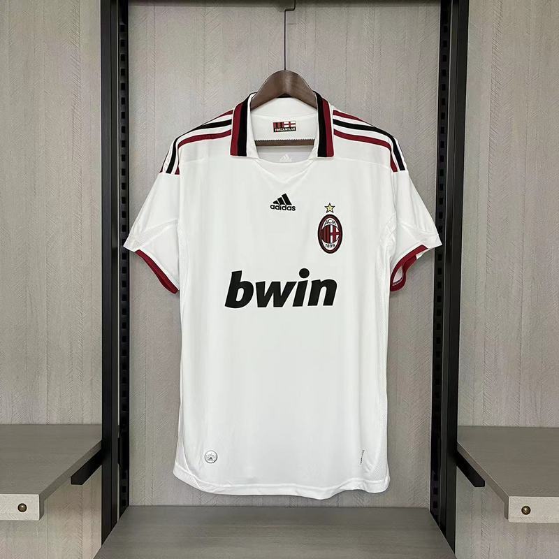 AC Milan 2009/10 Vintage Retro White Away Jersey