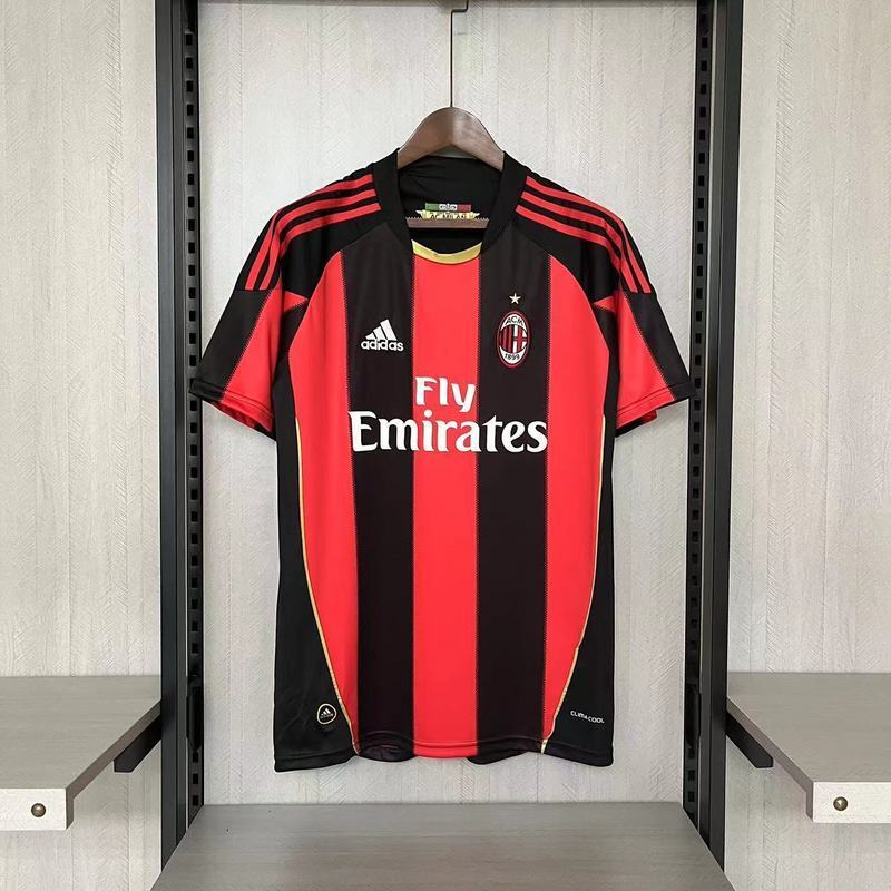 AC Milan 2010/11 Vintage Retro Red/Black Home Jersey