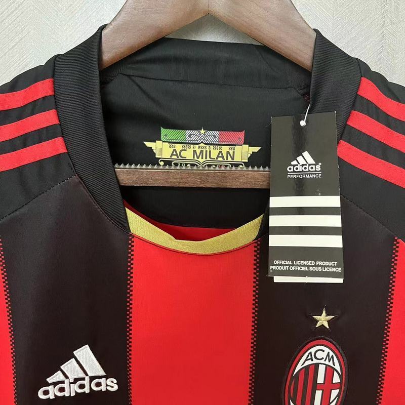AC Milan 2010/11 Vintage Retro Red/Black Home Jersey