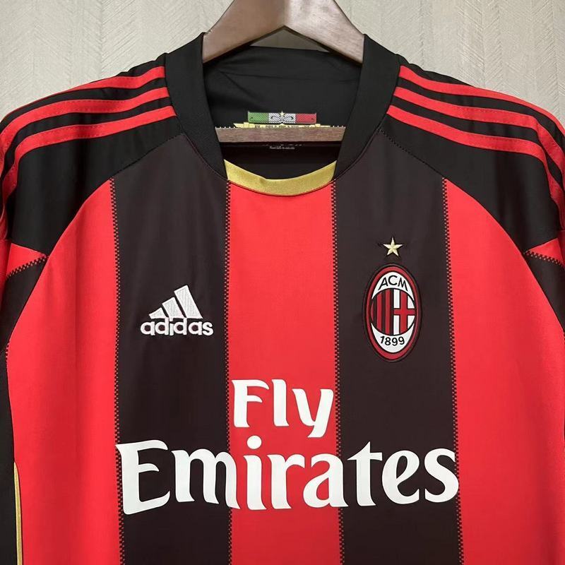AC Milan 2010/11 Vintage Retro Red/Black Home Jersey