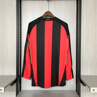 AC Milan 2010/11 Vintage Retro Red/Black Home Long Sleeve Jersey