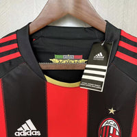 AC Milan 2010/11 Vintage Retro Red/Black Home Long Sleeve Jersey