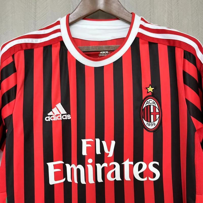 AC Milan 2011/12 Vintage Retro Red/Black Home Jersey