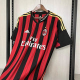 AC Milan 2013/14 Vintage Retro  Red/Black Home Jersey