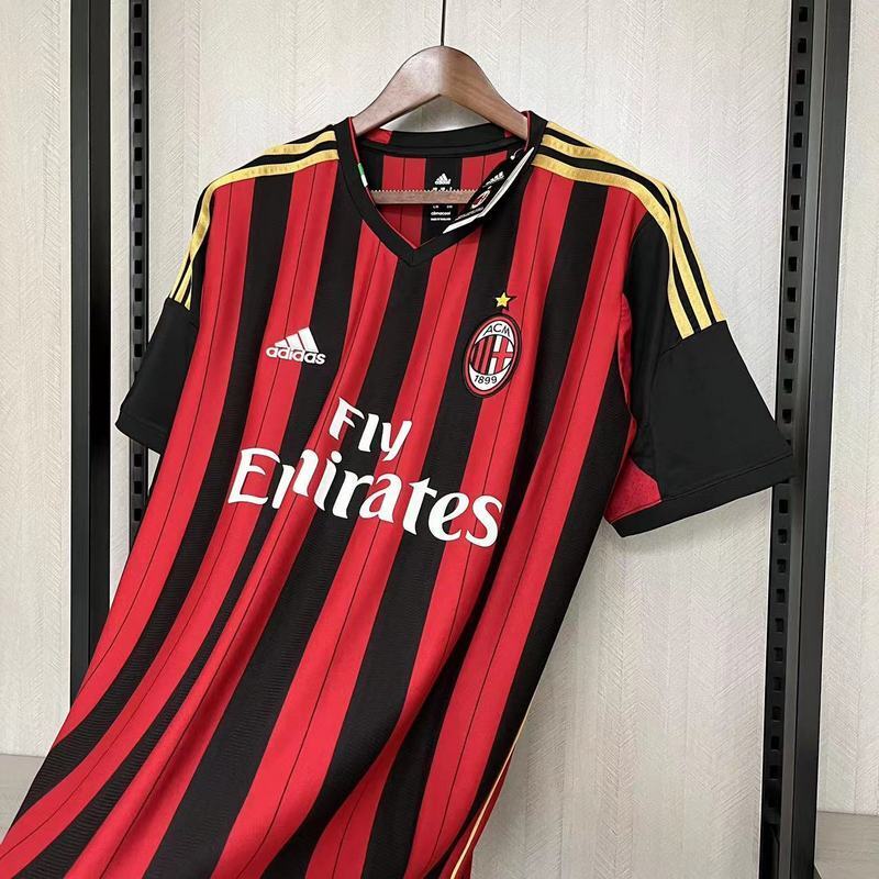 AC Milan 2013/14 Vintage Retro  Red/Black Home Jersey