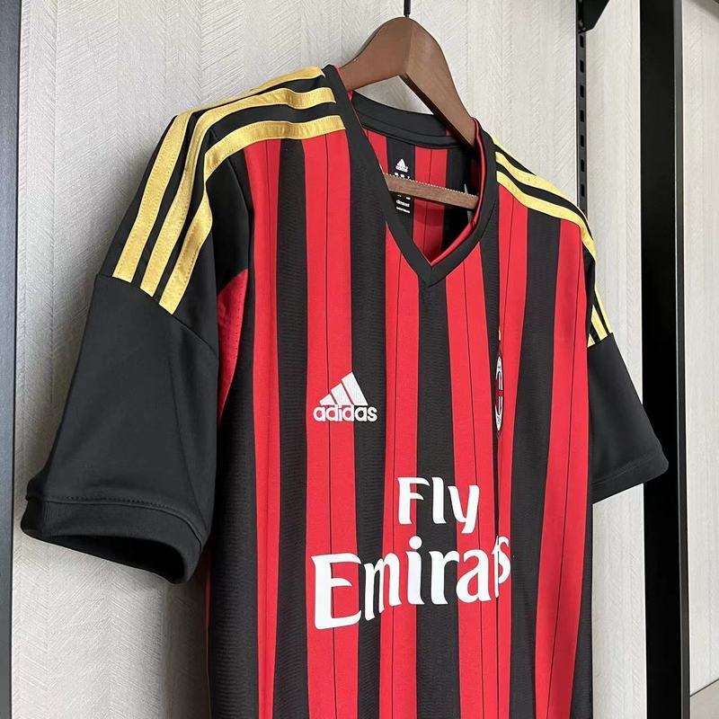 AC Milan 2013/14 Vintage Retro  Red/Black Home Jersey