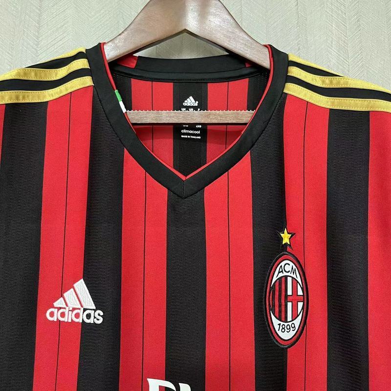 AC Milan 2013/14 Vintage Retro  Red/Black Home Jersey