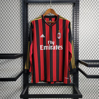 AC Milan 2013/14 Vintage Retro Red/Black Home Long Sleeve Jersey