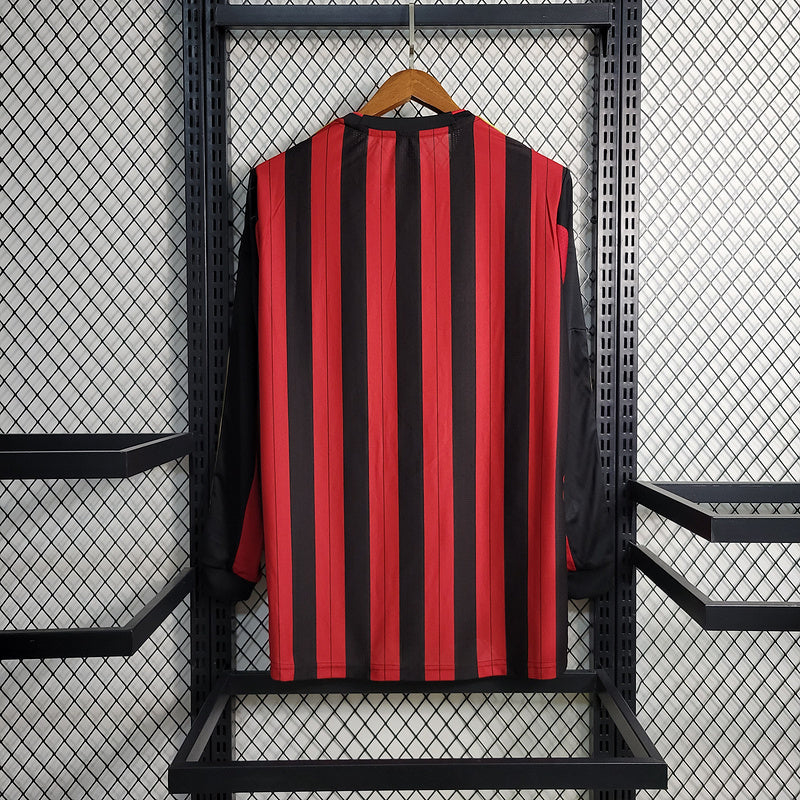AC Milan 2013/14 Vintage Retro Red/Black Home Long Sleeve Jersey