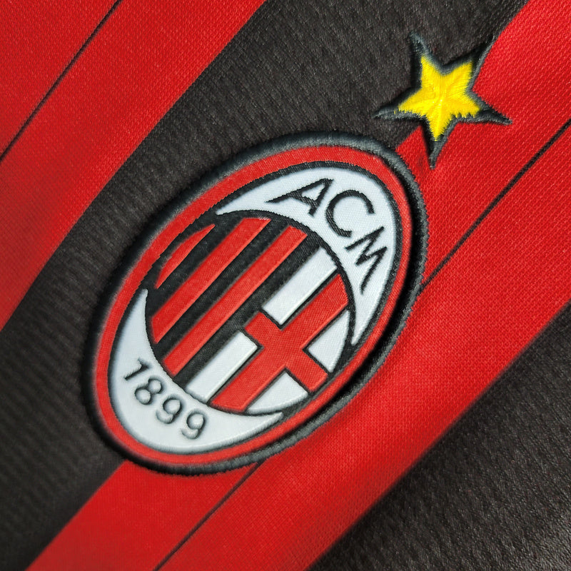 AC Milan 2013/14 Vintage Retro Red/Black Home Long Sleeve Jersey