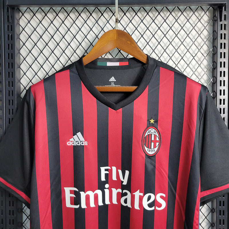 AC Milan 2016/17 Vintage Retro Red/Black Home Jersey