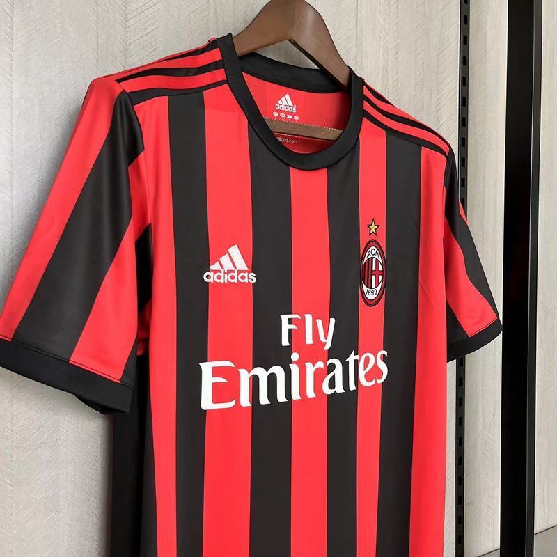 AC Milan 2017/18 Vintage Retro Red/Black Home Jersey