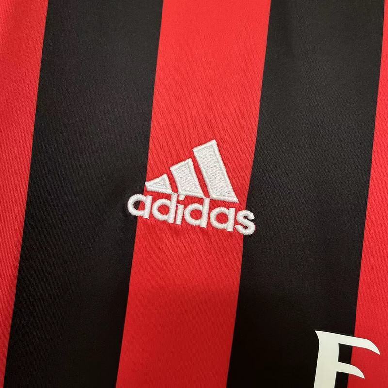 AC Milan 2017/18 Vintage Retro Red/Black Home Jersey