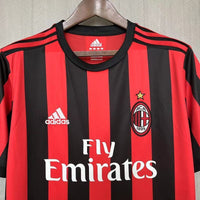 AC Milan 2017/18 Vintage Retro Red/Black Home Jersey